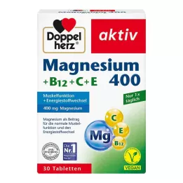 DOPPELHERZ Magnesium 400+B12+C+E tablets, 30 pcs