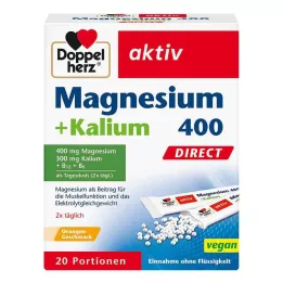 DOPPELHERZ Magnesium+Potassium DIRECT Portion bags, 20 pcs