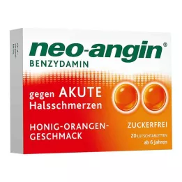 NEO-ANGIN Benzydamine acute sore throat.Honey-Orange, 20 pcs