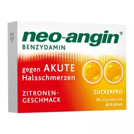 NEO-ANGIN Benzydamine acute sore throat lemon, 20 pcs