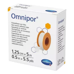OMNIPOR Fixing plaster Vlies 1.25 cmx5 m, 1 pcs