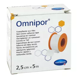 OMNIPOR Fixation plaster fleece 2.5 cmx5 m, 1 piece