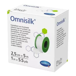 OMNISILK Fixed plaster artificial silk 2.5 cmx5 m, 1 pcs