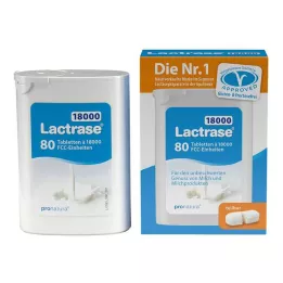LACTRASE 18,000 FCC tablets in a double pack dispenser, 2x40 pcs