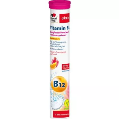 DOPPELHERZ Vitamin B12 Brausetabletten, 15 St