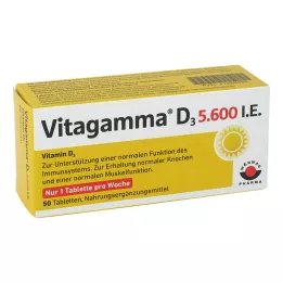 VITAGAMMA D3 5,600 I.U. Vitamin D3 NEM tablets, 50 pcs