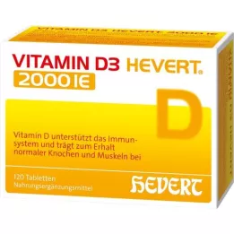 VITAMIN D3 HEVERT 2,000 I.E. Tablets, 120 pcs