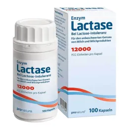 Lactase 12,000 FCC capsules, 100 pieces