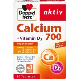 DOPPELHERZ Calcium 700+Vitamin D3 Tabletten, 30 St