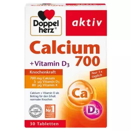 DOPPELHERZ Calcium 700+Vitamin D3 tablets, 30 pcs