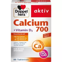 DOPPELHERZ Calcium 700+Vitamin D3 Tabletten, 80 St