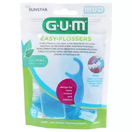 GUM Easy Flossers Dental Floss + Travel Case, 30 pcs
