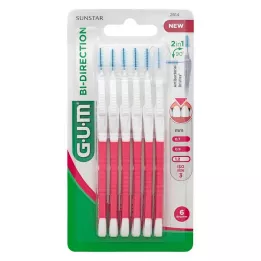 GUM Bi-Direction Interdentalb.1.2 mm pink, 6 pcs