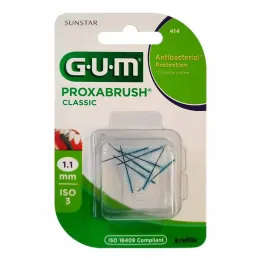 GUM Proxabrush Classic replacement brushes 1.1 mm, 8 pieces