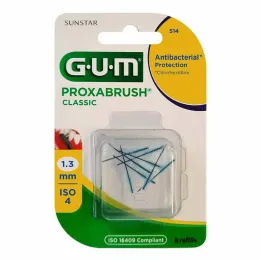 GUM Proxabrush Classic replacement brushes 1.3 mm, 8 pieces