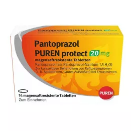 PANTOPRAZOL PUREN protect 20 mg gastric juice tablet, 14 pcs