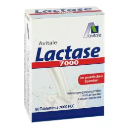 LACTASE 7,000 FCC tablets in dispenser, 80 pcs