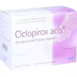 CICLOPIROX Acis 80 mg/g active ingredient. Nail polish, 3 g