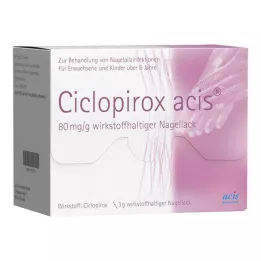 CICLOPIROX acis 80 mg/g active ingredient nail polish, 3 g