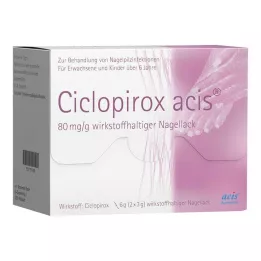 CICLOPIROX acis 80 mg/g nail polish containing active ingredient, 6 g