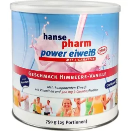 HANSEPHARM Power Eiweiß plus Himbeere-Vanille Plv., 750 g