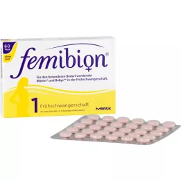 FEMIBION Εγκυμοσύνη 1 D3+800 μg φυλλικού οξέος χωρίς ιώδιο, 60 τεμ