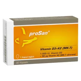 PROSAN Vitamin D3+K2 MK-7 capsules, 30 pcs