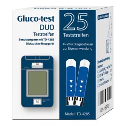 GLUCO TEST DUO Test strips, 25 pcs