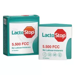 LACTOSTOP 5,500 FCC Tablets click dispenser, 50 pcs