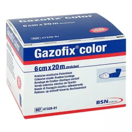 GAZOFIX color fixation bandage cohesive 6 cmx20 m blue, 1 pc