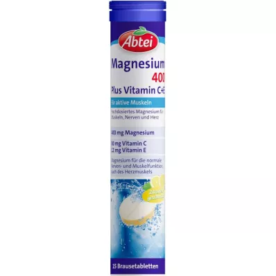 ABTEI Magnesium 400 Plus Vitamin C+E effervescent tablets, 15 pcs