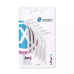 MIRADENT Interdental brush I-Prox L 0.6 mm white, 6 pcs