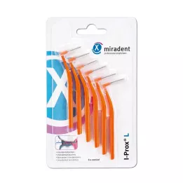 MIRADENT Interdental brush I-Prox L 0.8 mm orange, 6 pieces