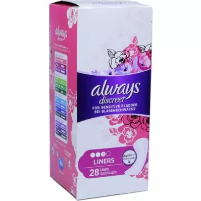 Always discreet incontinence liner panty liners plus pack of 24