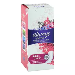 ALWAYS discreet incontinence liner panty liners, 28 pieces