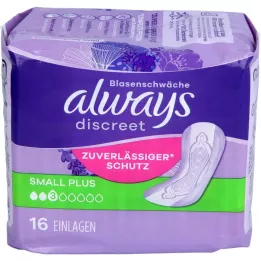 ALWAYS discreet incontinence insert small plus, 16 pcs