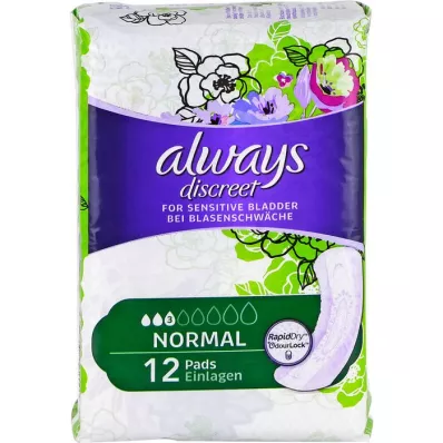 ALWAYS Discrete incontinence inl. Normal, 12 pcs
