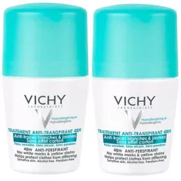 VICHY DEO Roll-on anti-stain 48h, 2X50 ml