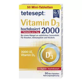TETESEPT Vitamin D3 2,000 film-coated tablets, 50 pcs