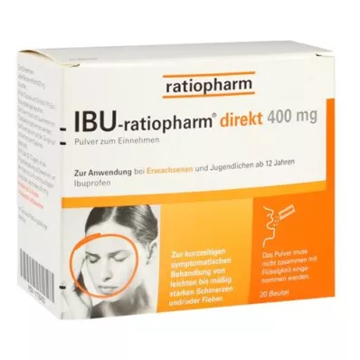 IBU-RATIOPHARM directly 400 mg powder to take, 20 pcs