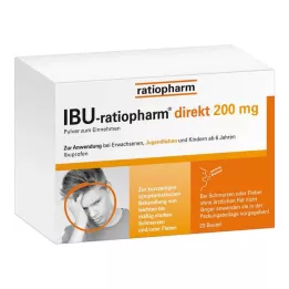 IBU-RATIOPHARM direct 200 mg powder for oral use, 20 pcs