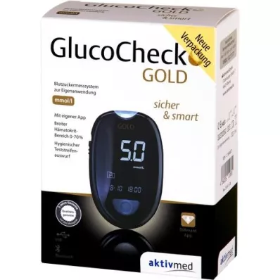 GLUCOCHECK GOLD Blutzucker measuring device SET MMOL/L, 1 pcs
