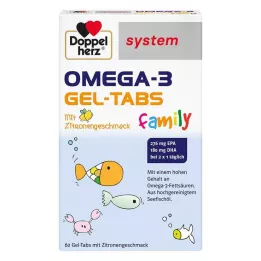 DOPPELHERZ Omega-3 Gel-Tabs family system, 60 pcs