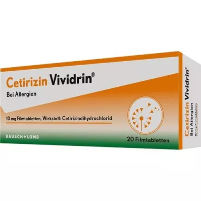 CETIRIZIN Vividrin 10 mg film -coated tablets, 20 pcs