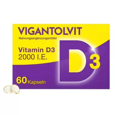 VIGANTOLVIT 2000 I.E. Vitamin D3 soft capsules, 60 pcs VIGANTOLVIT 2000 I.E. Vitamin D3 soft capsules, 60 pcs