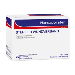 HANSAPOR sterile wound dressing 6x7 cm, 25 pcs