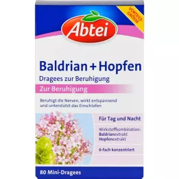 Abtei Baldrian + Hops Dragees for reassurance, 80 pcs