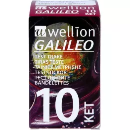 WELLION GALILEO Ketoonide testribad, 10 tk