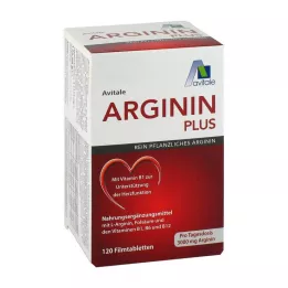 ARGININ PLUS Vitamin B1+B6+B12+Folic Acid Film-Coated Tablets, 120 pcs