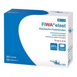 FIXIERBINDE elastic 6 cmx4 m cellophaned, 1 pc
